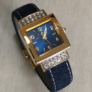 Joan Rivers Denim Cuff Watch